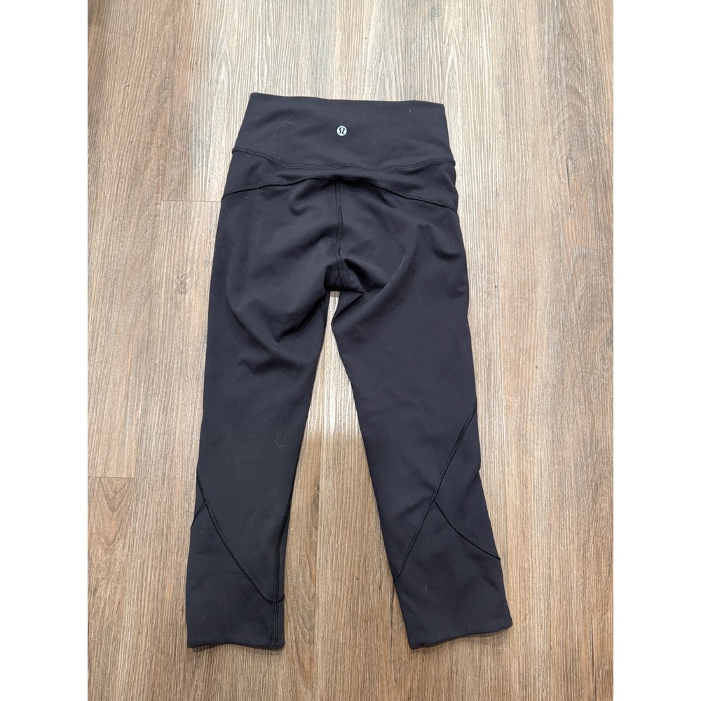 Lululemon All The Right Places Crop II Black Leggings Size 4 W6L37S